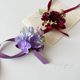 Фиолетовый цветок на запястье ручной работы в виде гортензии, оригинальный, высококачественный, в сказочном лесном стиле, для подружек невесты, подружек невесты-сестер, лучшей подруги невесты.