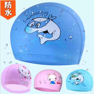Children's swimming cap for boys and girls Children baby universal waterproof ear protection does not take head girl professional silicone swimming cap