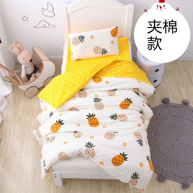 Kindergarten quilt Three sets of jacket cotton Four Seasons Baby quilted with bedding six sets Baby lunches bed bedding Summer thin