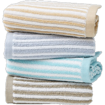 Gold Number essuie-serviettes 2 bandes A class of pure cotton male and female household wash front soft towel towel (29 * 50cm)