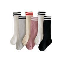 Childrens mid-calf socks boys long socks girls long-tube baby sports socks student socks white black summer socks sports socks