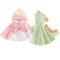 kmi baby cloak autumn and winter baby cape for boys and girls to keep warm and windproof when going out thickened and velvet small shawl for going out