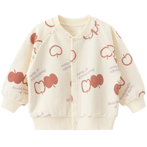 (Baseball Uniforms) Baby Spring and Autumn Coats Mens and Womens Baby Fleece Clothes Childrens Cardigans Sweater Tops for Outerwear