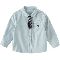 David Bella Boys Shirts Big Childrens College Style Shirts 2024 Autumn New Style Childrens Style Cotton Tops