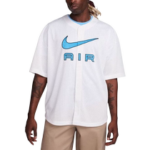 NIKE Nike 2024 spring and summer same style white large logo short-sleeved sweater for men and women FN2149-121