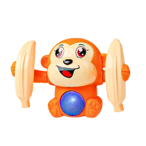 Childrens tumbling monkey electric sound-activated luminous toy monkey somersault baby practice lifting up and crawling to coax the baby artifact