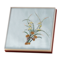 Shanghai Story 2024 Spring and Summer New Suzhou Embroidery Silk Shawl Womens Double-Layer Long Scarf Hand-Embroidered Gift for Elders