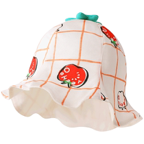 English baby hat Summer thin section Womans pure cotton hat 2024 new children sunscreen hat girl fisherman hat
