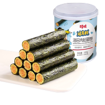Baicao flavored seaweed and meat floss egg roll 100g*1 can sandwich seafood snacks Internet celebrity snacks biscuits and pastries