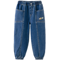 (Same style in the mall) David Bella Boys Jeans 2024 Autumn New Childrens Pants Medium and Large Childrens Trousers