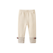 Fanhunting Girls Leggings Autumn and Winter 2024 New Childrens Casual Pants Baby Velvet Warm Pants Winter