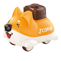 Childrens press corgi puppy toy car inertia car toy baby 1 to 3 years old boys and girls educational gift