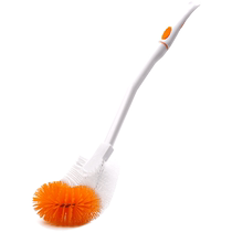 Toilet brush squatting toilet brush without dead ends toilet brush bathroom household long-handled cleaning brush 1 set of brushes big head