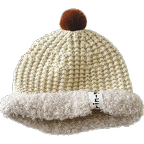 Rasharia baby hat cute childrens woolen hat melon skin hat for baby boys and girls baby warm and thick autumn and winter