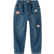 David Bella jeans pour enfants automne et hiver nouvelles filles pantalons de style chinois pantalons décontractés pour enfants moyens et grands