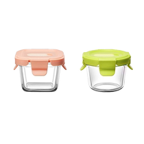 Baby food supplement box glass fresh storage can be steamed egg custard bowl special baby food supplement bowl cup mold tool set