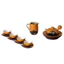 Wanqiantang Kung Fu Tea Set 2023 New Home Light Luxury High-end Tea Drinking Tea Set Dragon Ball Good Luck