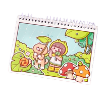 Duojia Handbook Release Book Small Mochi Loose-leaf A5 Tape Sticker Double-sided Homemade Thickened Material Offline Book