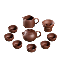 Gold inlaid jade teapot master of national engineering Yin Zhanmin pure handmade purple clay teapot high-end purple clay Xishi tea set