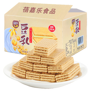 猫超包邮！蓓嘉乐豆乳威化饼干整箱250g