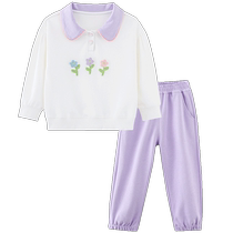 Piggy Banner Childrens Clothing 2024 Spring New Childrens Suits Little Girls Tops and Pants Two-piece Set Baby Trendy
