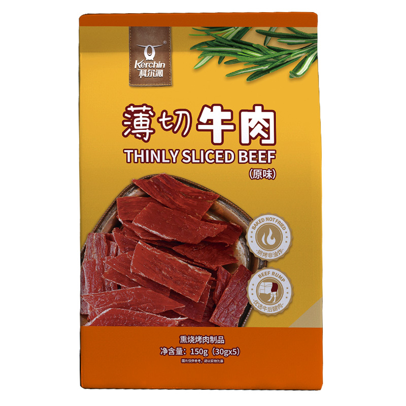 科尔沁薄切牛肉干牛肉片150g充饥解馋原切牛肉片休闲小零食