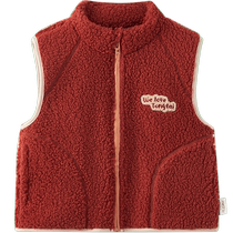 Tongtai baby vest winter childrens clothes boys casual outing tops girls thickened short velvet stand-up collar waistcoat
