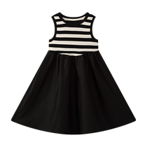Left West Girl Dress Dress Child Summer Dress 2024 New Large Skirt Hem Vest Skirt Little Girl Princess Skirt