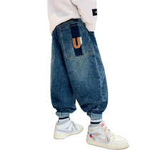 Yibi Boy Jeans Spring Fall Childrens Papa Pants Boy Leisure Groups