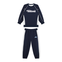 Zuoxi childrens clothing boys suit childrens sweatshirt two-piece set 2024 new autumn clothing outdoor campus sports spring and autumn style