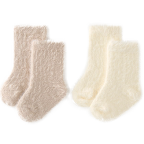 Tongtai baby socks baby mid-tube socks for boys and girls sweat-absorbent breathable wide-mouth socks boneless socks loose mouth socks 2 pairs