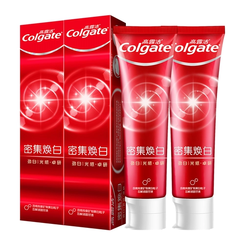[Рекомендовано Сунь Инша] Интенсивная отбеливающая зубная паста Colgate 120 г * 2 палочки, удаляет желтизну, осветляет и отбеливает, вкус свежей мяты