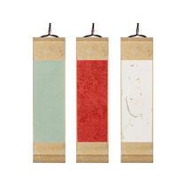 Shanlianhu pen mini small scroll blank hanging painting small half-cooked rice paper brush calligraphy special batik hanging scroll