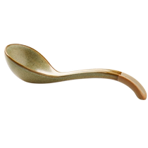 Sheli retro kiln-turned ceramic spoon household spoon rice spoon tableware soup spoon porridge spoon spoon high-end