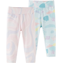 David Bella Girls Sun Protection Yoga Pants 2024 Summer New Childrens Cool Shark Pants Baby Print Tights