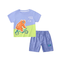 Yiqi baby baby suit summer boys T-shirt girls anti-mosquito pants 1 year old baby clothes childrens pants summer clothes