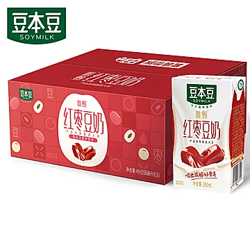 豆本豆唯甄红枣豆奶250ml*16盒