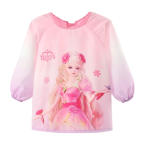 Ye Luoli baby smock autumn and winter waterproof and anti-dirty eating bib girls apron painting smock childrens clothing backwards