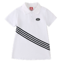 Kappa Kids summer breathable girls POLO skirt 2024 new medium and large childrens dress breathable skirt