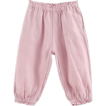 Mark Jenny girls fungus-edged linen bloomers childrens summer lightweight anti-mosquito pants