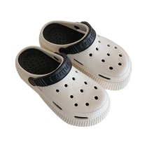 Thin strips Korean style ins simple womens outdoor wearing Baotou clogs with color matching and heightening thick sole non-slip sandals for summer