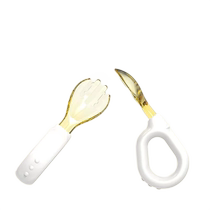 Baby self-feeding complementary food spoon food-grade silicone infant learning eating training childrens special short handle