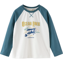 David Bella Boys T-shirt 2024 Autumn New Antibacterial and Anti-Mite Cotton Bottoming Shirt for Middle and Large Children Tops Long Sleeves