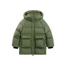 EBAER childrens down jacket 2024 winter new style boys and girls 3 anti-thick coat medium and large childrens winter tops
