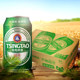 Tsingtao Beer Pure Dry 330ml*24 cans, dry, refreshing and rich in wheat aroma, fresh, low in sugar and low in heat.