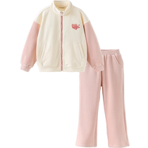 David Bella Girls Suit Childrens Jacket Pants 2024 Autumn New Style Girls Sportswear Two-piece Childrens Clothing Set