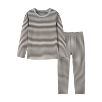 junejunior childrens home clothes set for boys and girls in spring and autumn modal striped pajamas autumn clothes and autumn pants