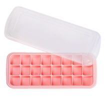 Ice mold silicone gel 24 lattice with lid ice sheet Ice mold fridge to make ice cubes molds ice-making box ice-making machine easy to mold