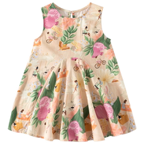 Banxidi girls dress summer new baby dress childrens vest dress summer childrens princess dress