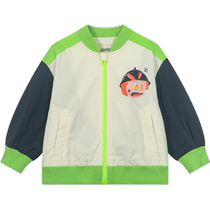 Maradin Childrens Clothing Childrens Jacket 24 Spring New Boys Cute Print Contrast Color Windproof Warm Jacket